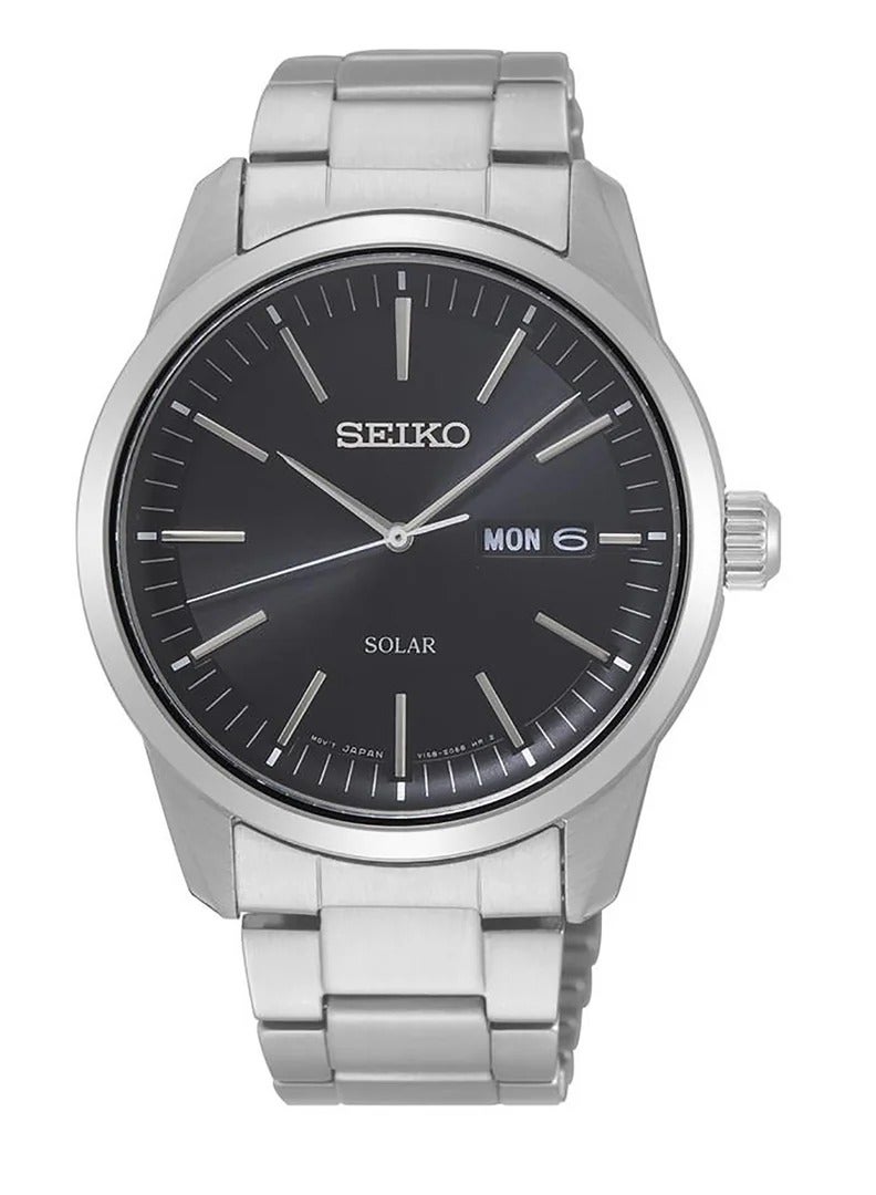 سيكو Seiko Solar Men's Watch SNE527P1 Black - Image 1