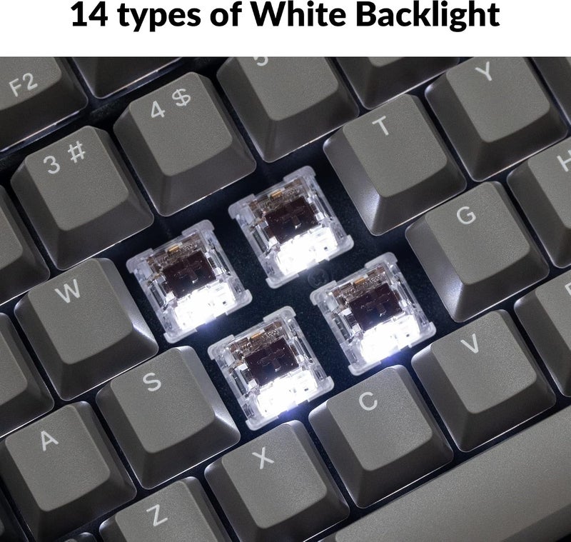 Keychron C2 Pro Wired Custom Mechanical Keyboard - Full Size Layout, QMK/VIA Programmable, White Backlit with Tactile Brown Switch - Image 3
