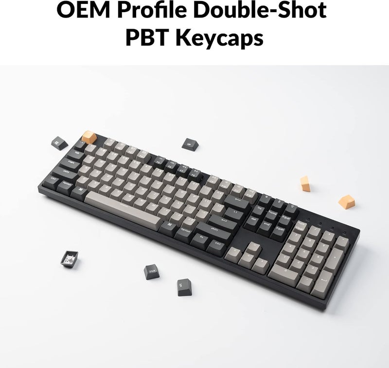 Keychron C2 Pro Wired Custom Mechanical Keyboard - Full Size Layout, QMK/VIA Programmable, White Backlit with Tactile Brown Switch - Image 4
