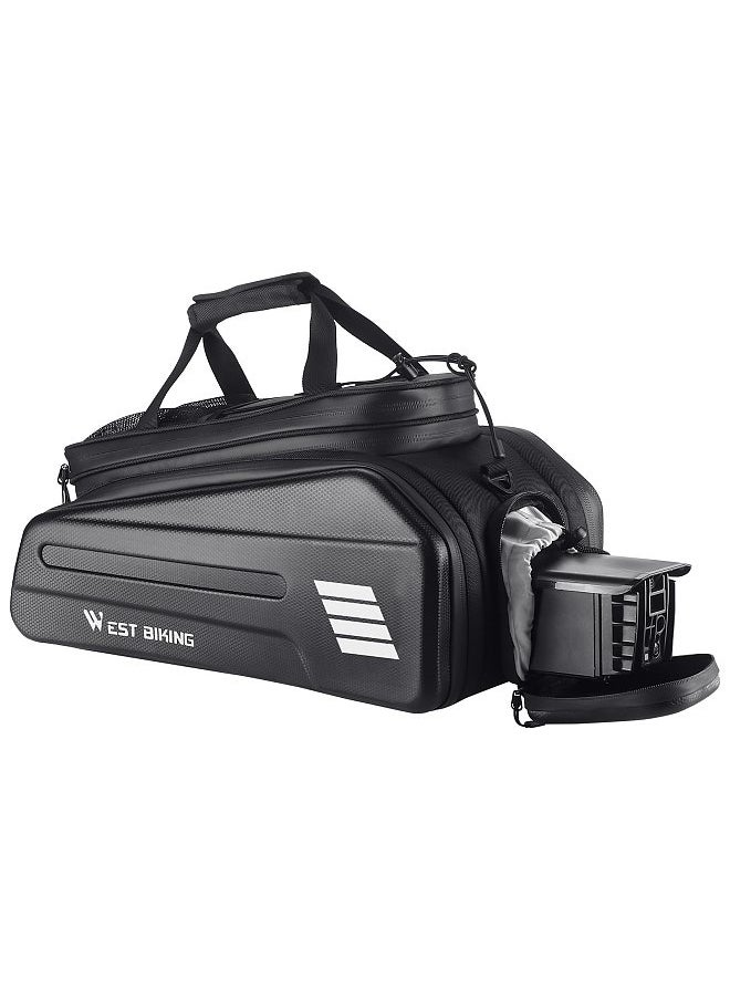 WEST BIKING E-Bike RearSeat Bag Electric Bicycle Battery Bag Expandable Large Capacity Bicycle Rack Seats Bag Waterproof Cycling Bag  - Image 5