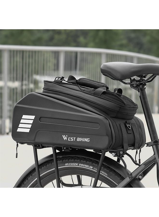 WEST BIKING E-Bike RearSeat Bag Electric Bicycle Battery Bag Expandable Large Capacity Bicycle Rack Seats Bag Waterproof Cycling Bag  - Image 3