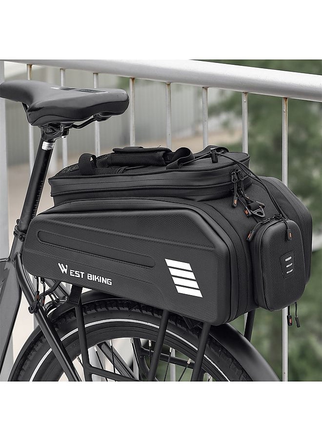 WEST BIKING E-Bike RearSeat Bag Electric Bicycle Battery Bag Expandable Large Capacity Bicycle Rack Seats Bag Waterproof Cycling Bag  - Image 4