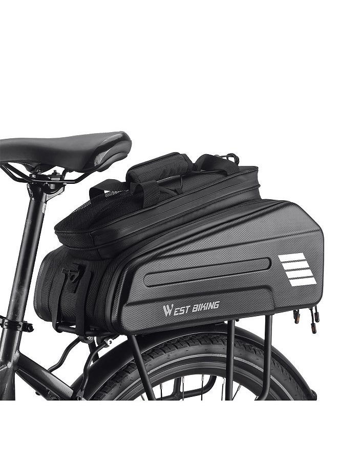 WEST BIKING E-Bike RearSeat Bag Electric Bicycle Battery Bag Expandable Large Capacity Bicycle Rack Seats Bag Waterproof Cycling Bag  - Image 2