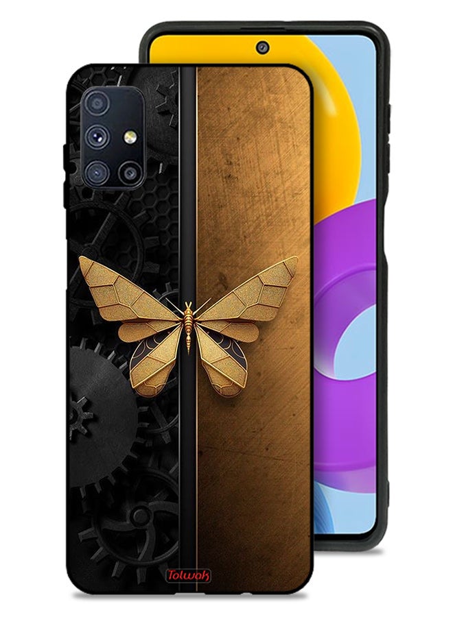 Tolwak Samsung Galaxy M51 Protective Case Cover Steel Butterfly - Image 1