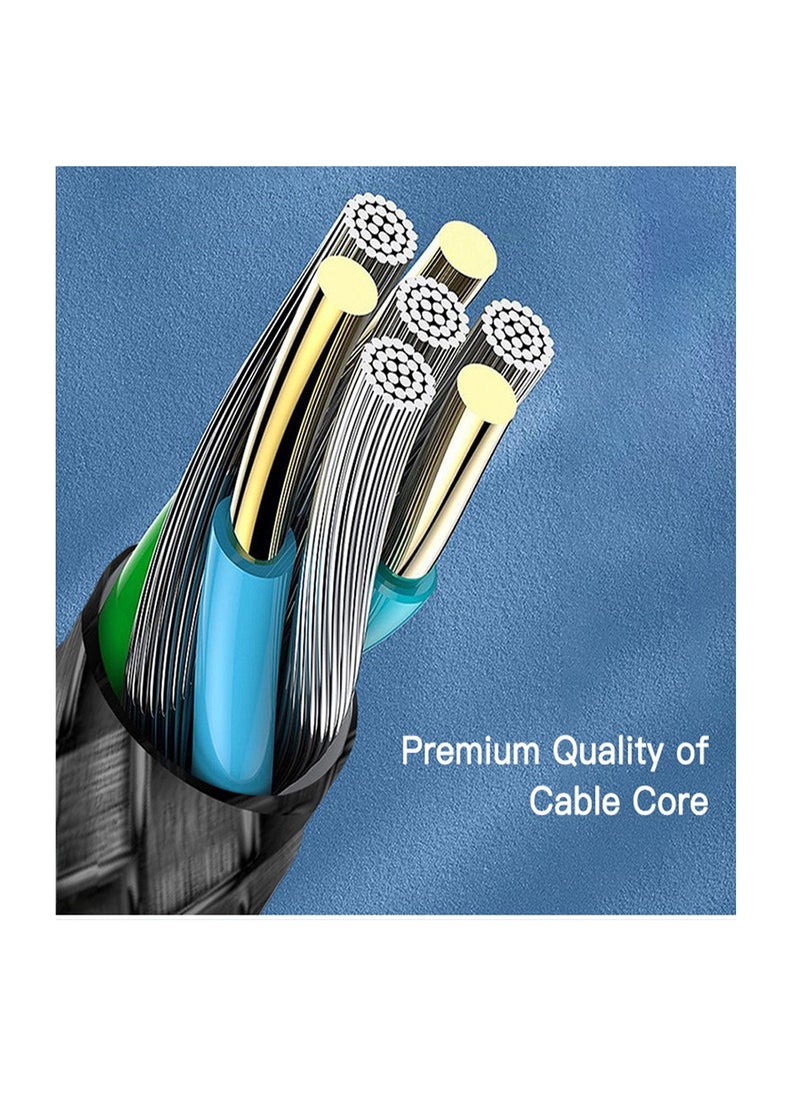 Yesido - Yesido CA63 Data Cable 2 Meter Aluminum Alloy Nylon Braided Fast Charging Data Cable USB to Lightning Interface Devices Data Cable - Black - Image 1