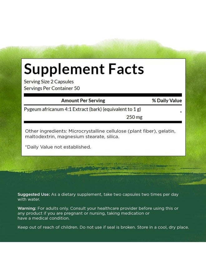SWANSON بيجيوم - مكمل عشبي يعزز صحة البروستاتا لدى الرجال، وصحة المثانة، وصحة المسالك البولية - مكمل صحة الرجال - (100 كبسولة، 125 ملغ لكل منها) - Image 2