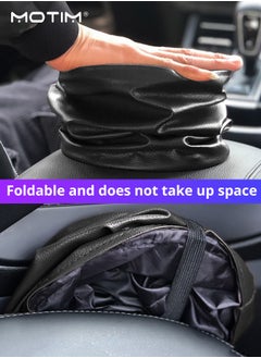 Motim 2 Packs Leather Car Collapsible Garbage Bin, Waterproof Trash Can Garbage Container Fits All Cars, Suvs, And Trucks  - Image 3