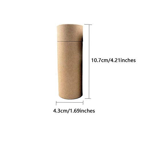 glasstore Empty Kraft Paper Jar Tube Cardboard Boxes,Essential Oil Bottle Packaging Box Gift Paper Tube Packing Box With Lid Round Paper Cardboard Boxes,5pcs (30ML) - Image 2