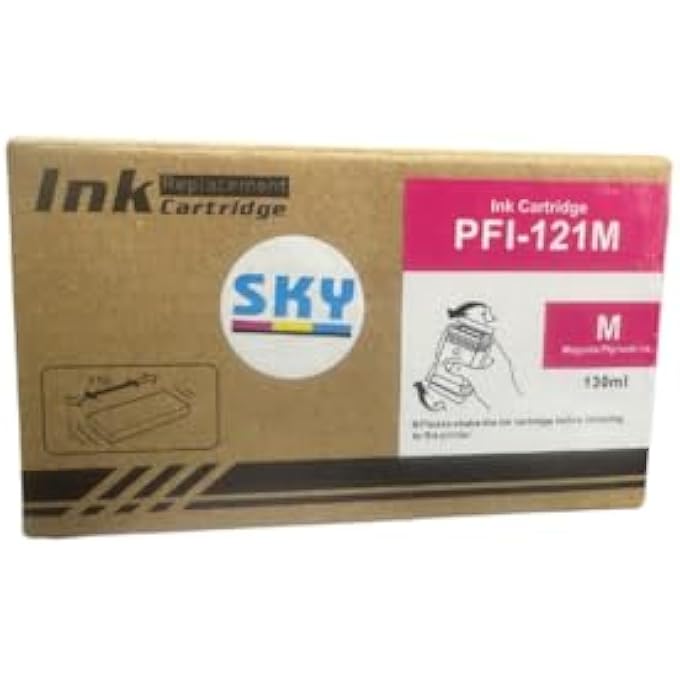 خراطيش حبر PFI-121 ماجنتا PFI121 سعة 130 مل بديل لطابعة كانون PFI121M PFI-121M لطابعات كانون IMAGEPROGRAF TM-250 TM-255 TM-350 TM-355 - Image 3