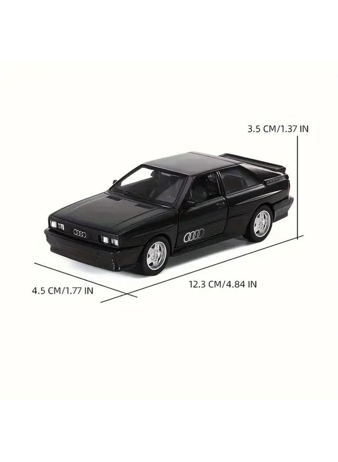 Black 1 36 Alloy Retro Audi Quattro Car Model Toy For Boys Birthday Gift - Image 3