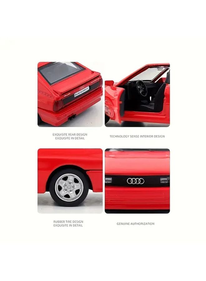 Black 1 36 Alloy Retro Audi Quattro Car Model Toy For Boys Birthday Gift - Image 4