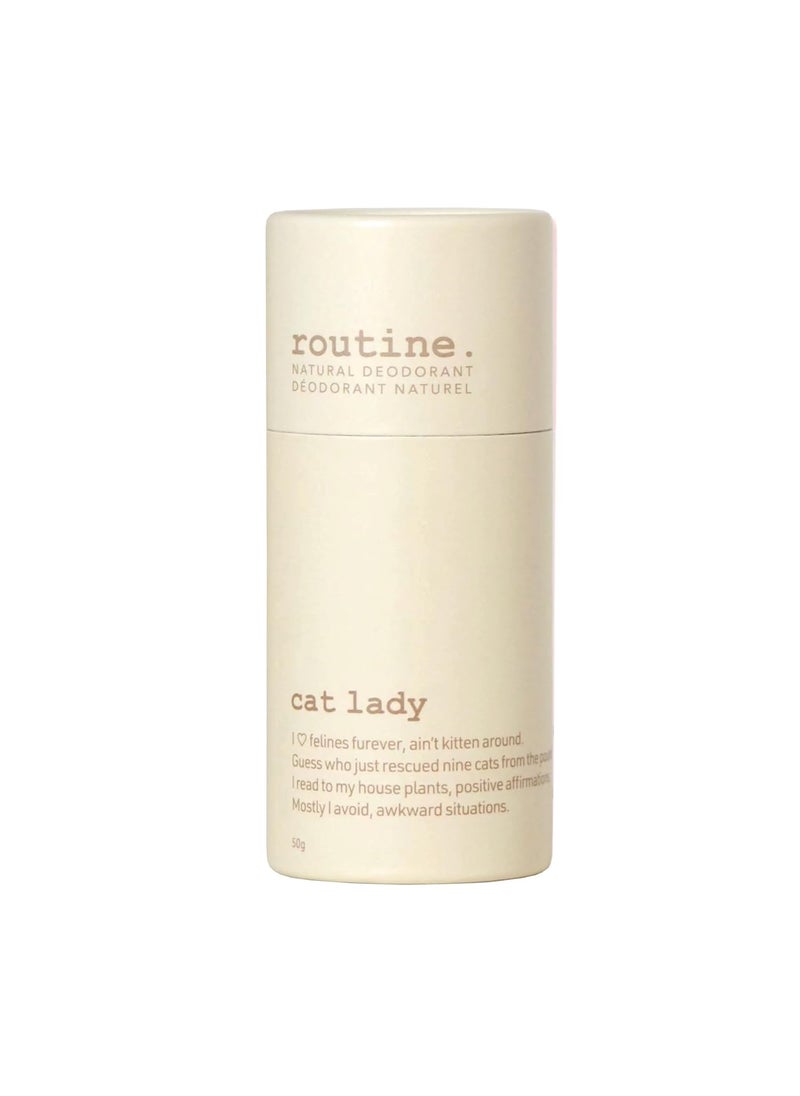 routine Routine Natural Deodorant Cat Lady Deo Stick | 1.7 Fluid Oz. Natural Deodorant Aluminum Free Natural Deodorant For Women & Men | (Stick Formula) 