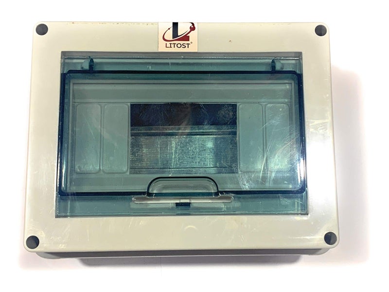 Litost Weather Proof IP-65 PVC MCB Box (Enclosure) 8 Way Against Water Splash - Image 1