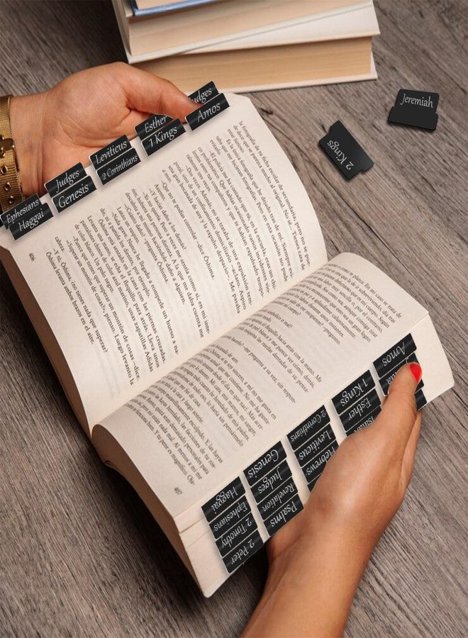 starboling فواصل ستاربولينج للكتاب المقدس، فواصل سوداء قابلة لإعادة الوضع ومغلفة للكتاب المقدس، فواصل للكتاب المقدس للنساء، فواصل فهرسة للكتاب المقدس قابلة للإزالة والاستبدال، فواصل سهلة القراءة والتطبيق للكتاب المقدس للنساء والرجال - Image 5
