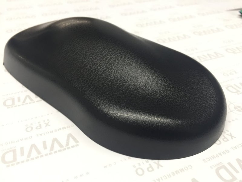 VViViD+ Fine Grain Black Leather Wrap Adhesive Vinyl - Soft Touch (1ft x 5ft) - Image 3