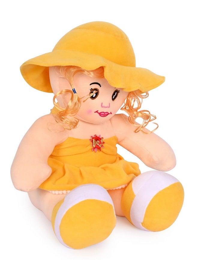 Besties Besties Beautiful Looking Smiling Baby Doll 35 cmSoft Toy/Stuffed Soft Plush Toy for Kids Baby Love Girl Birthday Gifts Decoration (35 cm, Yellow)  - Image 2