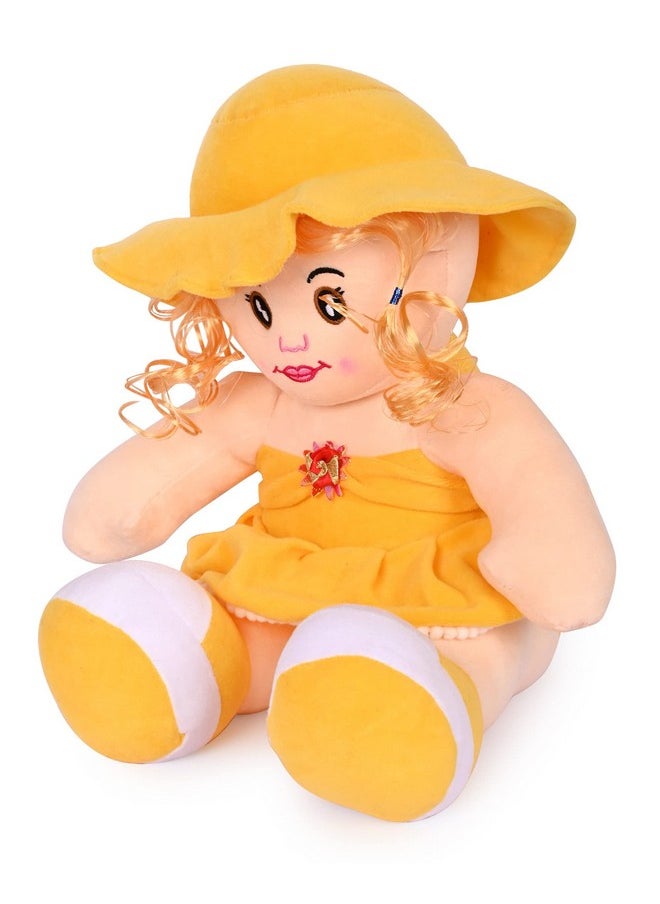 Besties Besties Beautiful Looking Smiling Baby Doll 35 cmSoft Toy/Stuffed Soft Plush Toy for Kids Baby Love Girl Birthday Gifts Decoration (35 cm, Yellow)  - Image 3