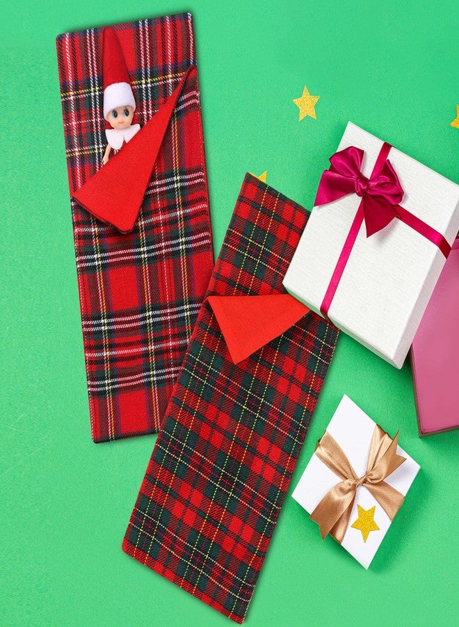 Zomiboo 2 Pieces Christmas Dolls with 2 Sleeping Bags, Red and Green Doll Twins for Christmas Decorations and Stocking Stuffers - Image 4