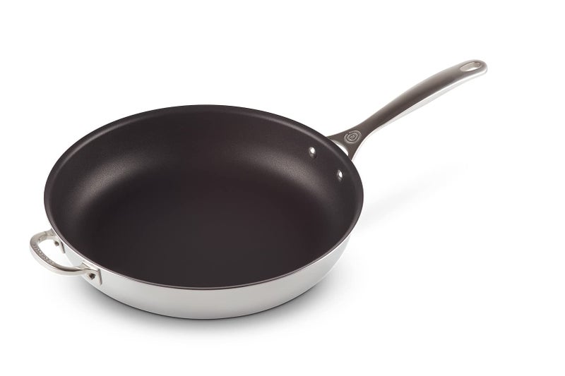 Le Creuset Le Creuset TriPly Stainless Steel Nonstick 125 Deep Fry Pan with Helper Handle 