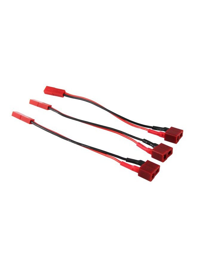 OliYin محول بطارية 3 قطع T Plug إلى JST Plug أنثوي إلى أنثوي مع كابل 22AWG بطول 10 سم (عبوة من 3) - Image 1