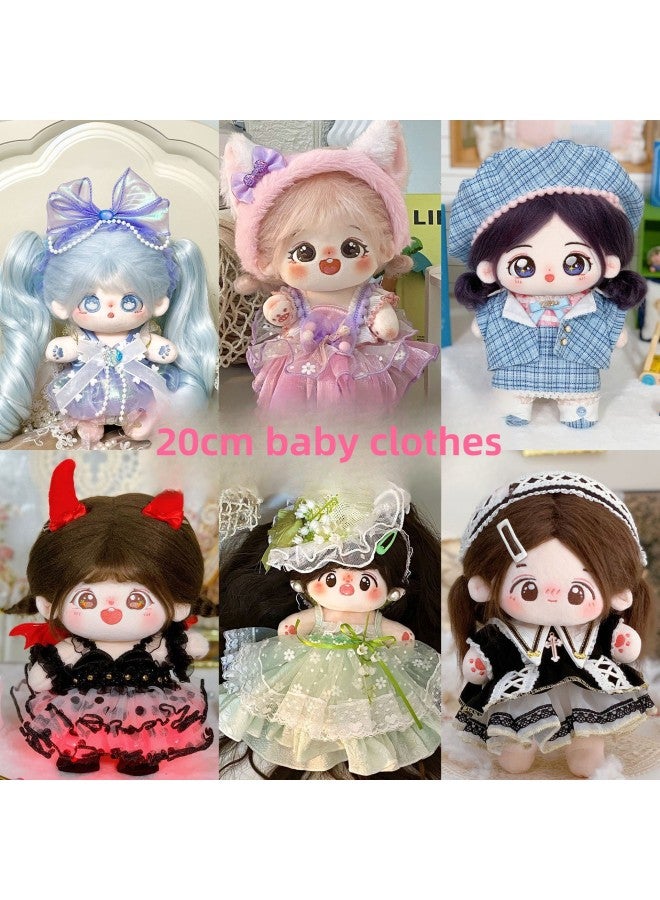 20cm Doll Clothes Women 20cm Cotton Doll Clothes Lolita Dress Star Doll Clothes Original Design-color:Milk Bear Dudu (hat + Bib + Clothes + Socks)  - Image 2