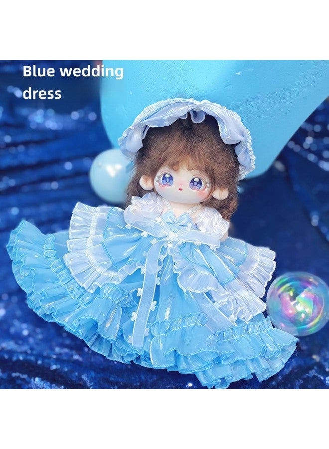 20cm Doll Clothes Women 20cm Cotton Doll Clothes Lolita Dress Star Doll Clothes Original Design-color:Milk Bear Dudu (hat + Bib + Clothes + Socks)  - Image 4