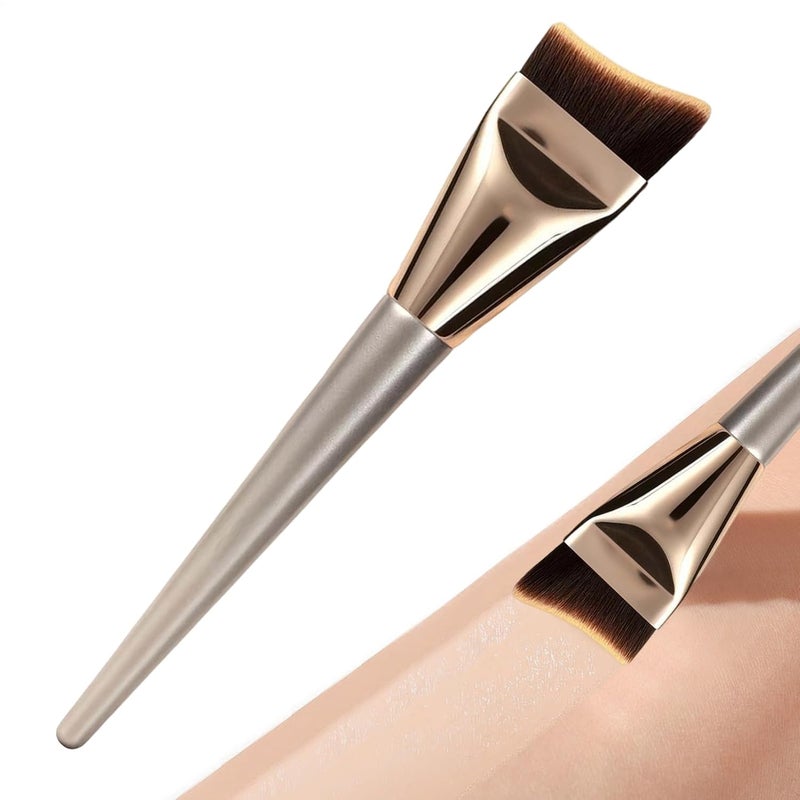 Angled Foundation Brush - Synthetic Professional Makeup Tool, Ergonomic Handle with Comfortable Grip, Face Application with Finish, Beauty Brushes Travel Portable, Makeup Tool for Women - Image 1