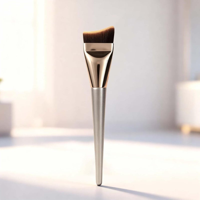 Angled Foundation Brush - Synthetic Professional Makeup Tool, Ergonomic Handle with Comfortable Grip, Face Application with Finish, Beauty Brushes Travel Portable, Makeup Tool for Women - Image 3