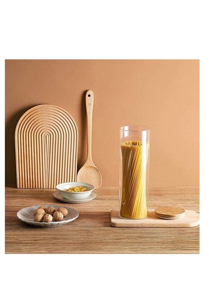 HOME ZONE 3 Pack 56.1oz (1659ml) Glass Jars with Bamboo Lids, Airtight Seal Food Storage Containers for Kitchen Organization, Clear Canisters with Lables - Image 3