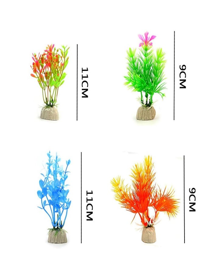 وهاواي 10pcs Small Aquarium Plants Colorful Artificial Aquatic Plants Lifelike Decor Fish Tank Plants Aquarium Plant Decorations - Image 2