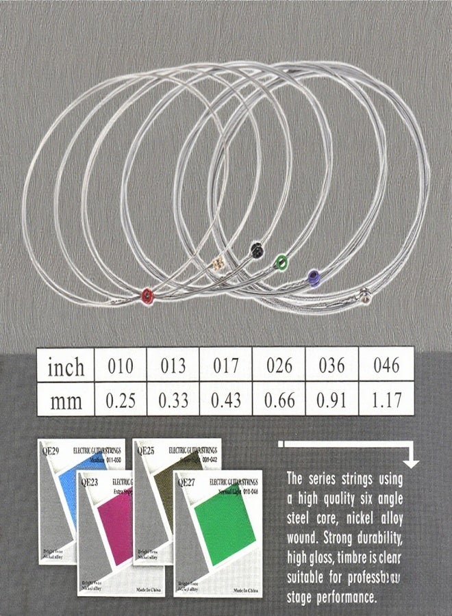 Orphee QE27 QE25 Electric Guitar String 6pcs/Set(.010-.046) Hexagonal Steel Core Nickel Alloy Normal Tension - Image 4