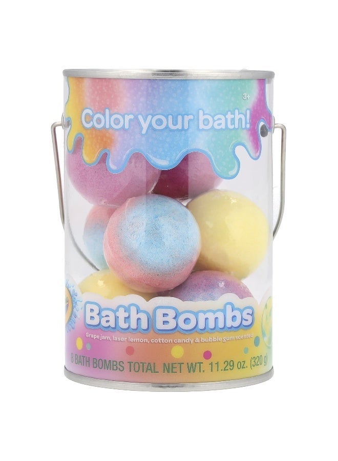 Scented Bath Bombs Gift Set for Kids and Adults - 8 Pack