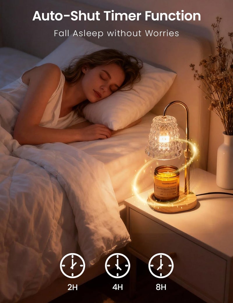 SMINDER Candle Warmer Lamp with Timer Dimmable Candle Warmer Birthday Gifts for Women Mom Sister, House Warming Gifts New Home Room Decor, Height Adjustable Wax Melts Warmer for Jar Candles - Image 4