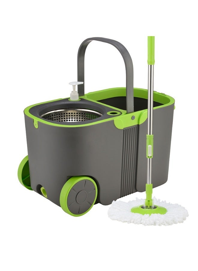 PAACHU 360°  Spin Mop with Bucket – Durable Design, Adjustable Handle, Microfiber Pad-11L - Image 1