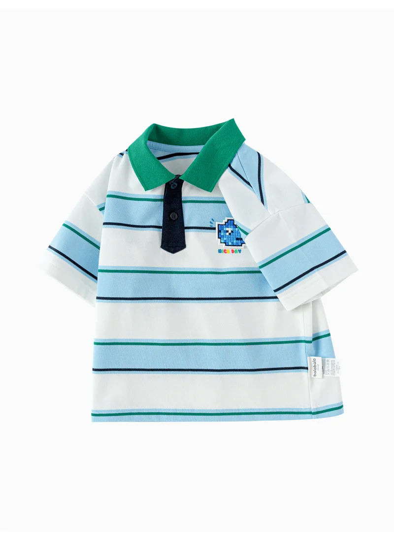 بالابالا Toddler boy Lapel short-sleeved T-shirt