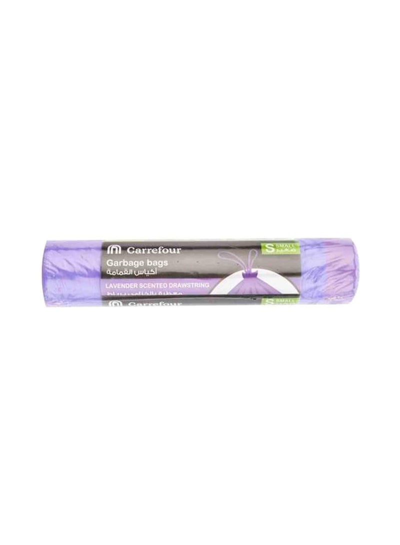Carrefour Bio 30 Gallon Lavender Scented Drawstring Small Purple 20 Garbage Bags 