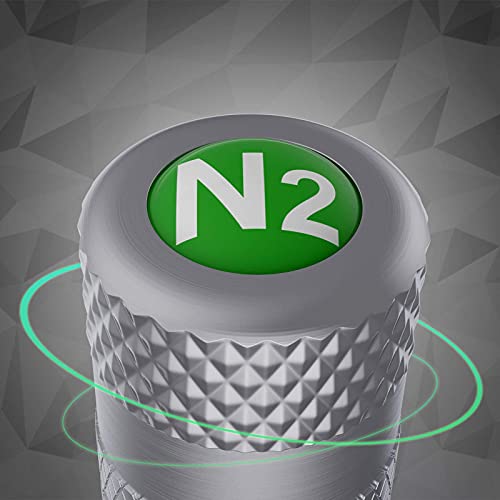 CKAuto 4 Pcs Aluminum Tire Valve Stem Caps with N2 Nitrogen Logo, Universal Stem Covers for Cars, SUVs, Bike and Bicycle, Trucks, Motorcycles | TPMS Safe | Corrosion Resistant | Dust Proof, Silver - Image 4