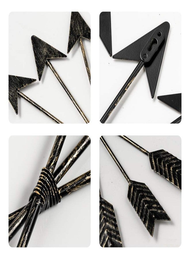 DECORKEY Metal Arrow Wall Decor, Distressed Native American Decor, Wall Hanging Decorative Wall Art for Nursery Gallery Wall, Farmhouse Indoor Outdoor Decoration - Image 3