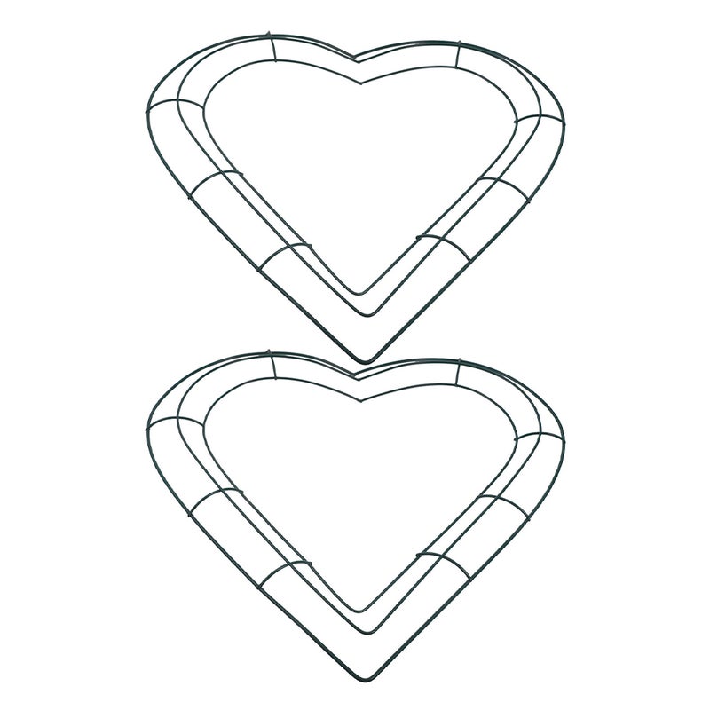 2pcs Heart Shaped Wire Wreath Frame Iron Flower Wreath Frames Diy Crafts Wreath Hoop Wreath For New Year Valentines Party Decor - Image 5