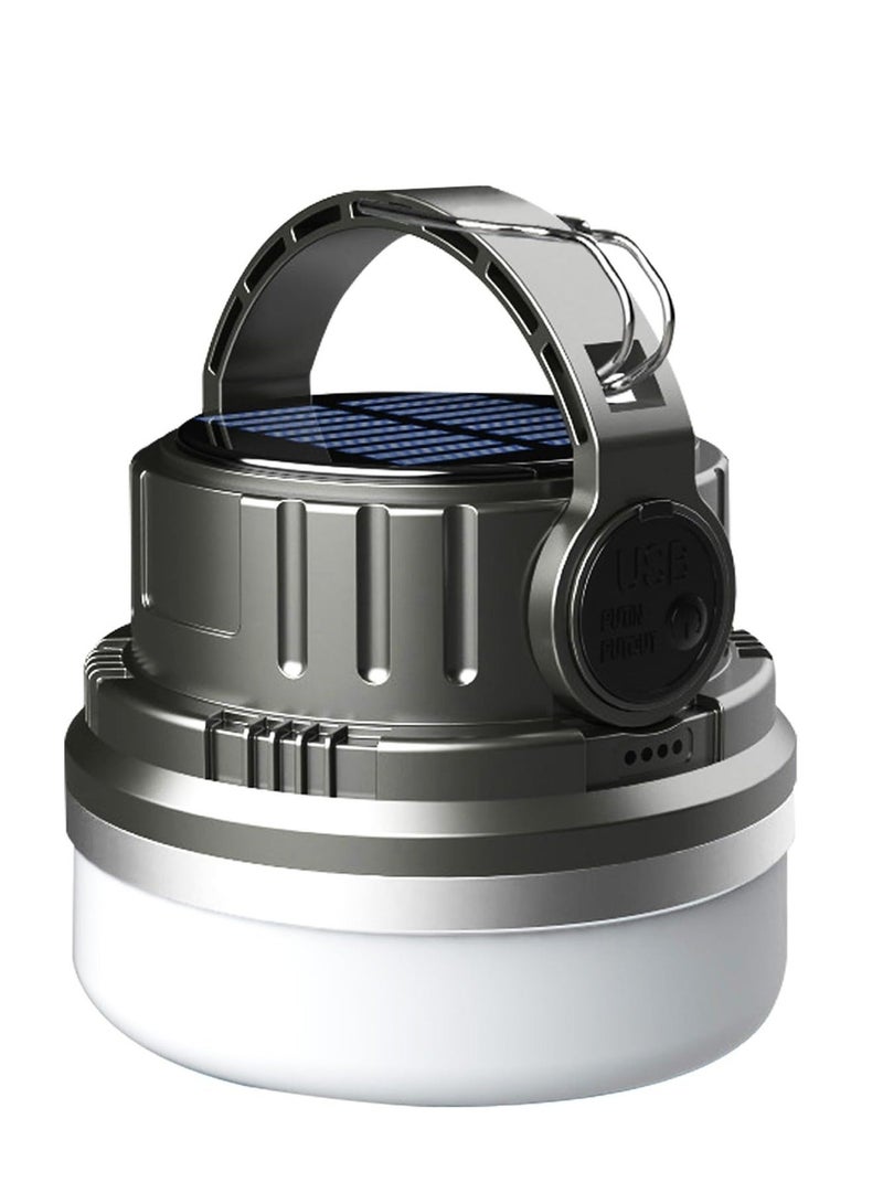 Solar Camping Light Rechargeable, Portable LED Camping Tent Lamp, White  Warm Dual Colors, Waterproof Emergency Power Bank Lantern for Outdoor Outages Storms Hiking Fishing - Image 1