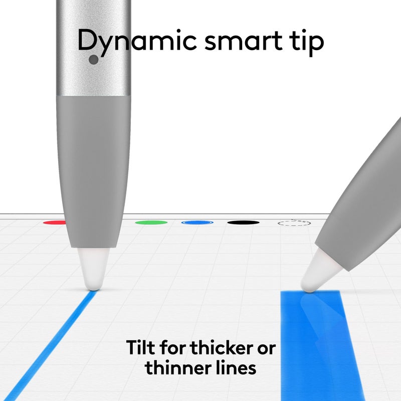 Logitech Crayon Digital Pencil for iPad (iPad Models with USB-C Ports) Featuring Apple Pencil Technology, Anti-roll Design, and Dynamic Smart tip. - Image 5