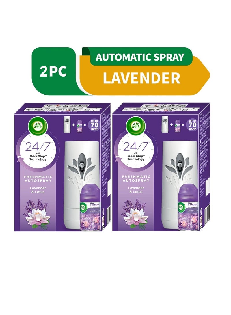 Air Wick Two Pcs Freshmatic Auto Spray Kit Lavender And Lotus Scent  - Image 1