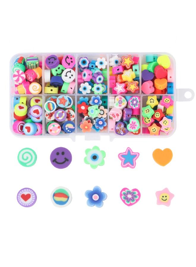 خرز من الصلصال لصنع الأساور ، 10 أشكال من مجموعة خرز مسطحة من الصلصال ، من أجل DIY مجوهرات سوار إكسسوارات الشعر القرط قلادة اللوازم الحرفية - Image 1