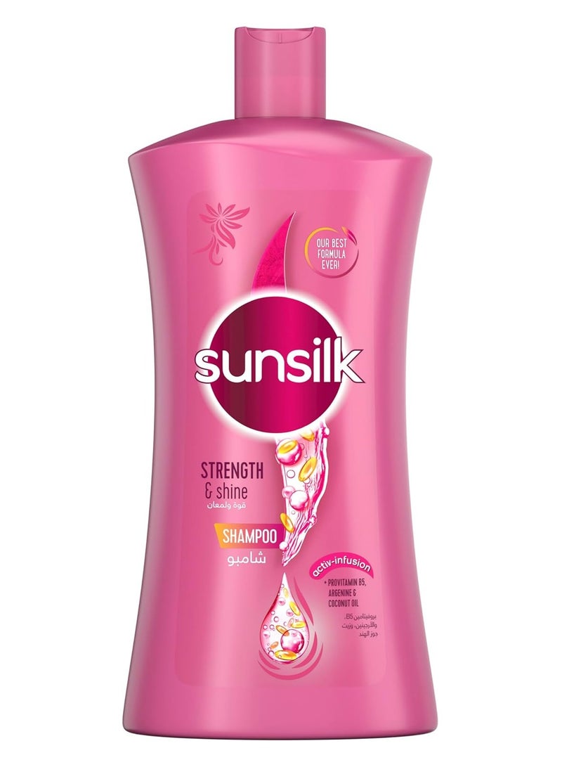 صانسيلك شامبو صانسيلك، للعناية بالشعر الضعيف والباهت، قوة ولمعان مع بروفيتامين ب5 والأرجينين وزيت جوز الهند، 1 لتر - Image 1