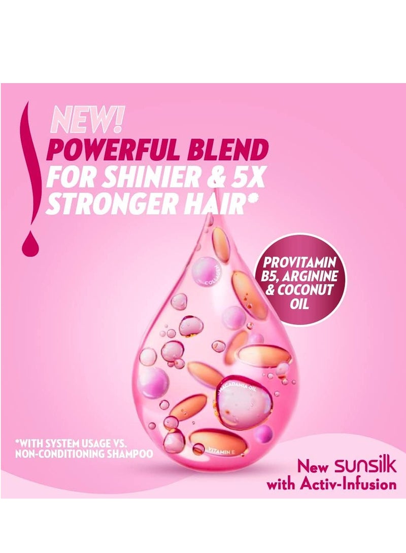 صانسيلك شامبو صانسيلك، للعناية بالشعر الضعيف والباهت، قوة ولمعان مع بروفيتامين ب5 والأرجينين وزيت جوز الهند، 1 لتر - Image 3