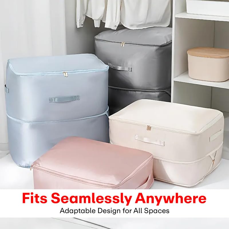 PRIME PICK Bed Cover Bag Large Capacity Storage Bag for Comforters Quilts Bedding Clothes and Seasonal Items Durable Waterproof Foldable with Zipper Pack of 1 - Image 5