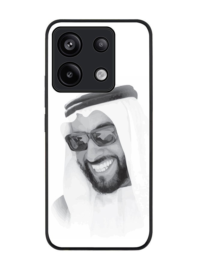 Stylizedd Rugged Black Edge Case for Xiaomi Redmi Note 13 Pro 5G, Slim fit Flexible Anti Drop Thin Cover-  Zayed, Our Father - Image 1