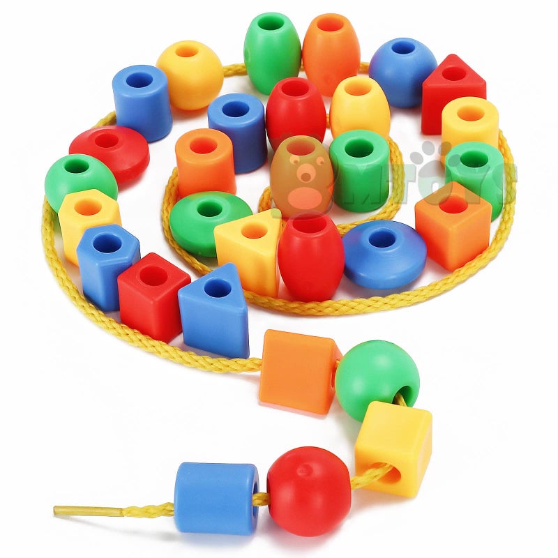 Bmtoys Lacing Beads For Kids - 70Pcs Threading Beads Occupational Therapy Toys For Kids Fine Motor Skills Developmental Activity Ot Toys - Image 5