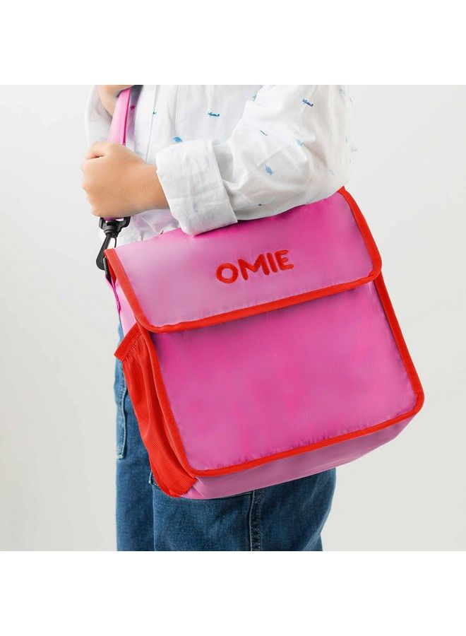 OMIE حقيبة غداء قابلة للغسل والطي مصنوعة من نسيج متين مقاوم للماء مع جيب داخلي وحامل زجاجة خارجي. - Image 4