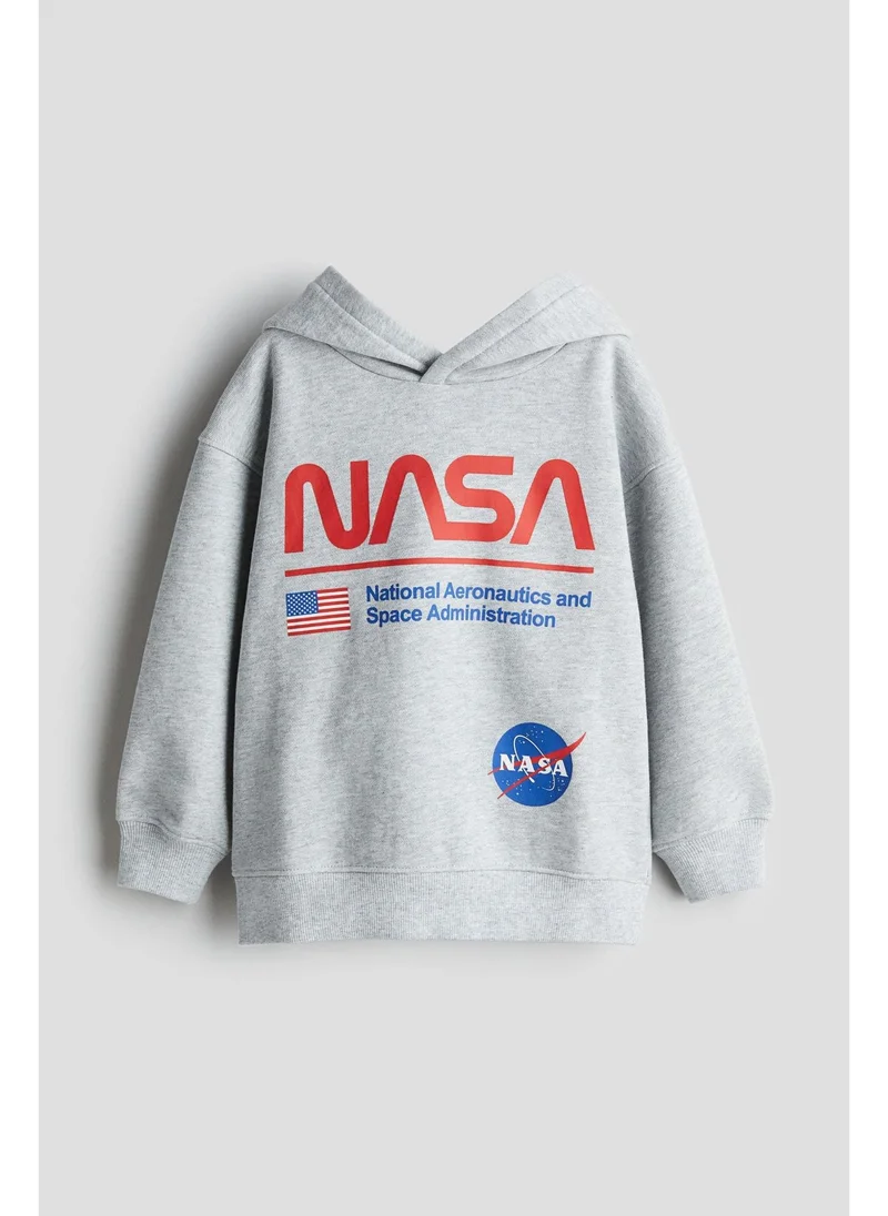 اتش اند ام Print-detail hoodie